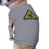 Man on leash pet clothing