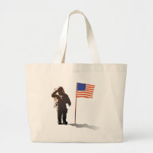 Man on the moon - Astronaut Canvas Bags