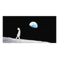 Man on the moon photo cards by pollop Man on the moon photo cards