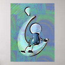 Man on the moon poster