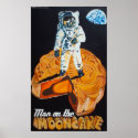 Man on the Mooncake Poster print