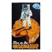 Man on the Mooncake Poster posters by chadwickandspector Man on the Mooncake Poster posters