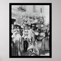 Man Peddling Corn Husks in Mexico 1895 Posters