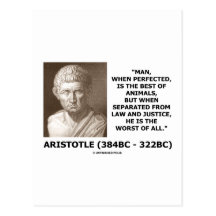 Man Perfected Best Of Animals Law Justice Worst Postcard