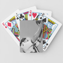 Man Playing Football Poker Cards