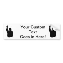 man pointing up shadow bumper stickers