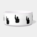 man pointing up shadow dog bowls