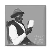 Man Reading a Story magnets