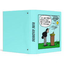 Man Reading a Sundial notebook (Rube Goldberg art) Vinyl Binder