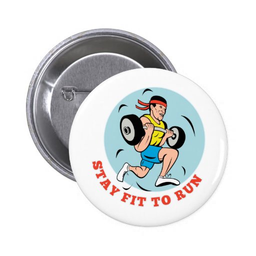 Man running jogging lifting weights pins