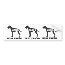Man’s Best Friend fun dog silhouette Bumper Sticker