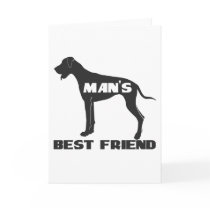 Man’s Best Friend fun dog silhouette Greeting Cards