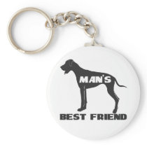 Man’s Best Friend fun dog silhouette Keychains