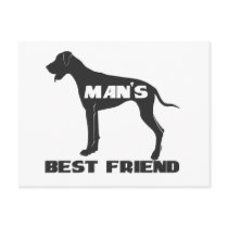 Man’s Best Friend fun dog silhouette Post Card