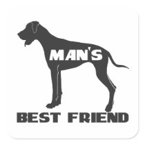 Man’s Best Friend fun dog silhouette Sticker