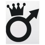 man sign with crown icon letterhead