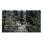 Man sitting on a log in a forest business card template