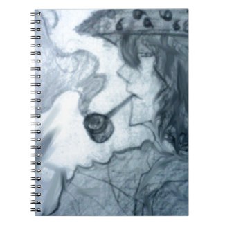 man smoking pipe manga anime spiral notebook