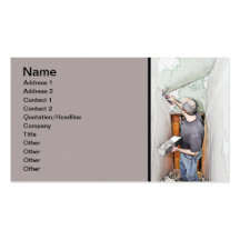 man spackling drywall business card template
