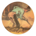 Man Stooping with Stick or Spade; Vincent van Gogh stickers