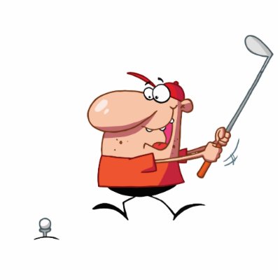 Man-swings-golf-club Photo Cut Outs by doonidesigns