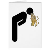Man Vomiting Greeting Cards