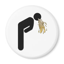 Man Vomiting Refrigerator Magnet