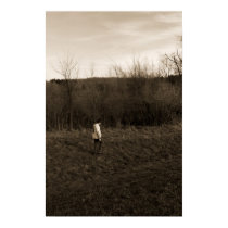 Man walking alone posters