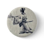 Man wearing a sokutai,a long ceremonial robe buttons
