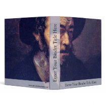 Man With A Beard. By Follower Of Rembrandt 3 Ring Binder