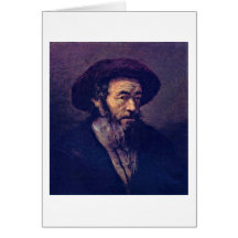 Man With A Beard. By Follower Of Rembrandt Cards