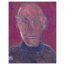 Man with bald head full color flyer