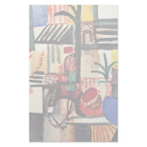 Man With Donkey By Macke August Custom Stationery