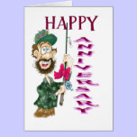 Man with fishing pole Happy Anniversary cards