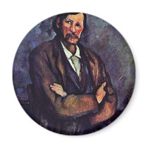 Man With Folded Arms By Paul Cézanne (Best Quality Refrigerator Magnet