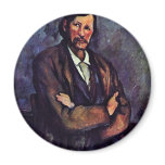Man With Folded Arms By Paul Cézanne (Best Quality Refrigerator Magnet