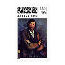 Man With Folded Arms By Paul Cézanne (Best Quality Postage Stamp
