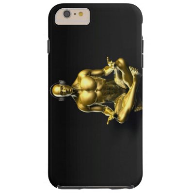 Man with Headphones Listening to Music Meditating Tough iPhone 6 Plus Case