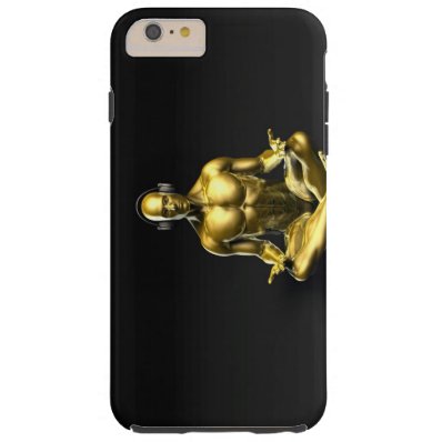 Man with Headphones Listening to Music Meditating Tough iPhone 6 Plus Case