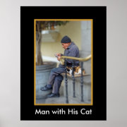 Man with His Cat - The Newspaper