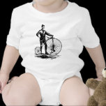 Man with Penny Farthing - Black t-shirts