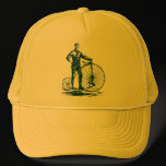 Man with Penny Farthing - Dark Green hats