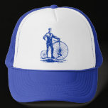 Man with Penny Farthing - Navy Blue hats