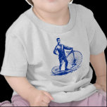 Man with Penny Farthing - Navy t-shirts