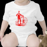 Man with Penny Farthing - Red t-shirts