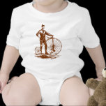 Man with Penny Farthing - Walnut Brown t-shirts