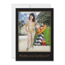 man with swim suit invitation