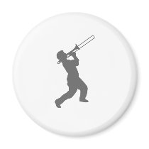 man with trombone fridge magnets