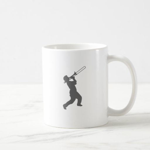 man with trombone mug