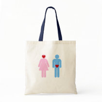 Man Woman Love Humor Tshirt Bags